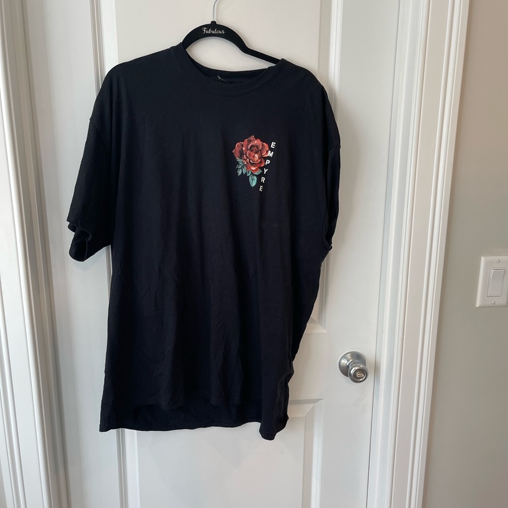 empyre rose logo black short sleeve tee women’s size xxl